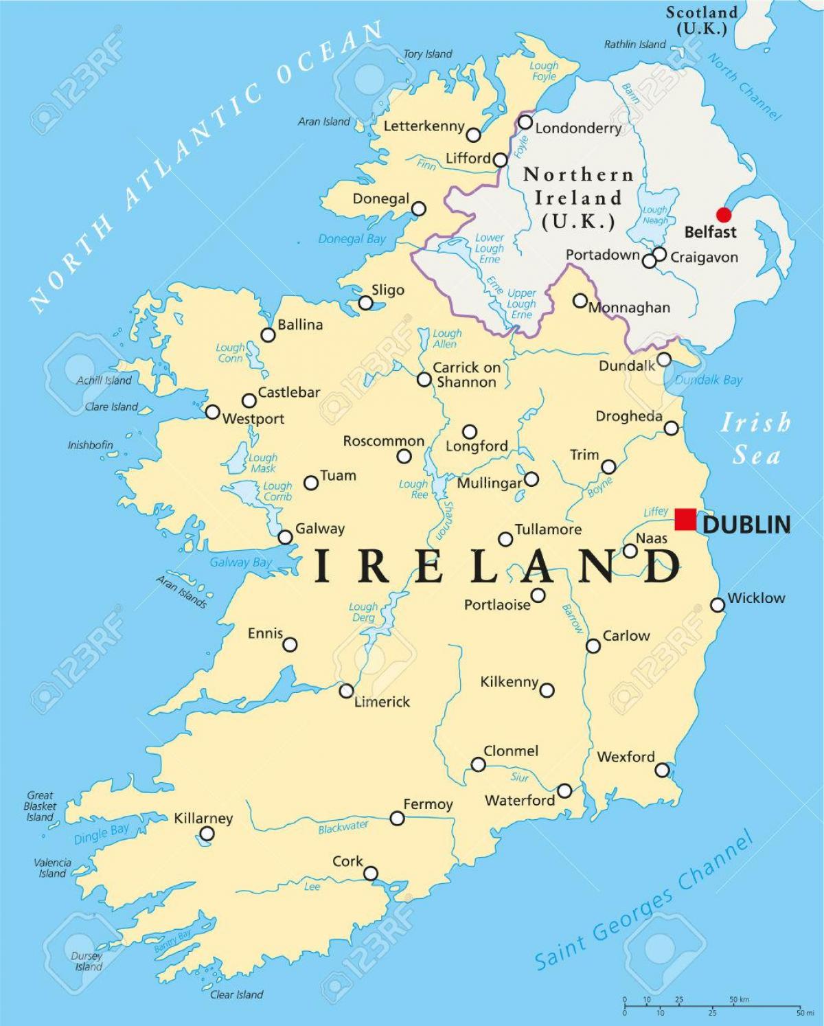 Dublin bản đồ ireland