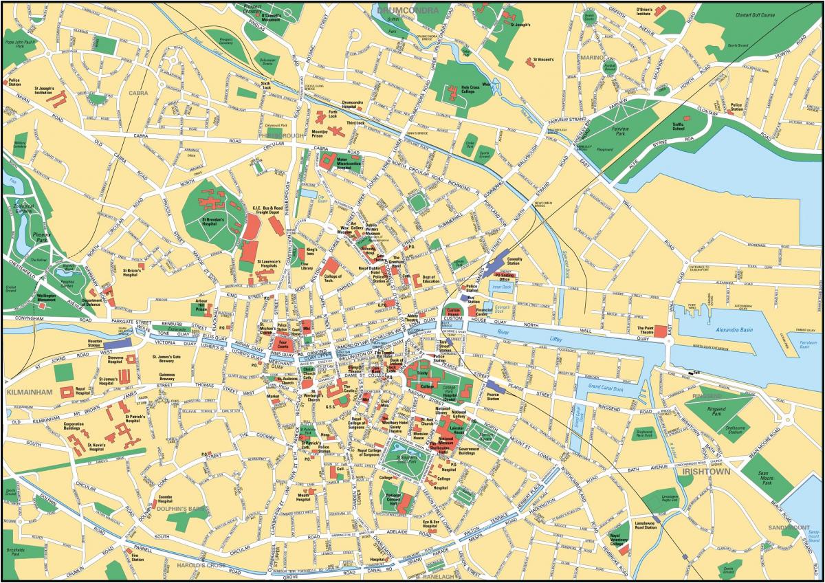 Dublin trung tâm bản đồ