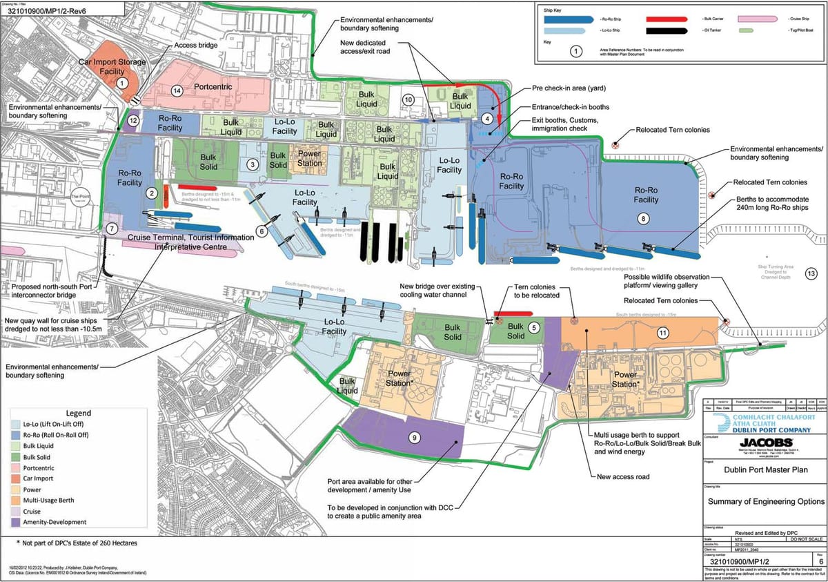 bản đồ của Dublin port