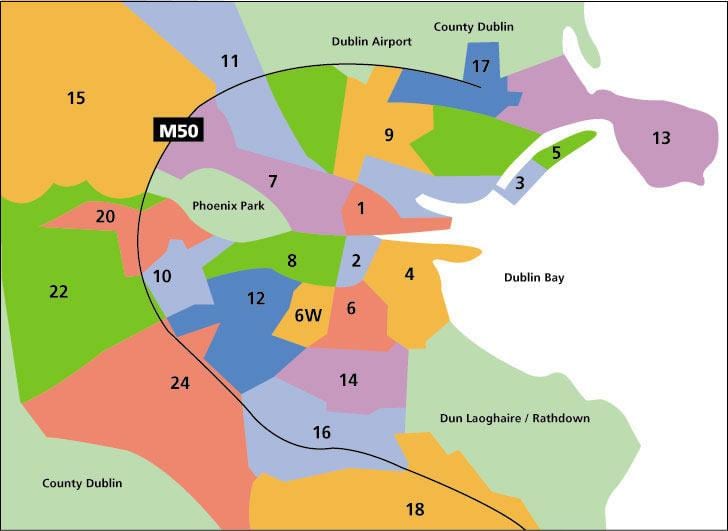 bản đồ của Dublin vực