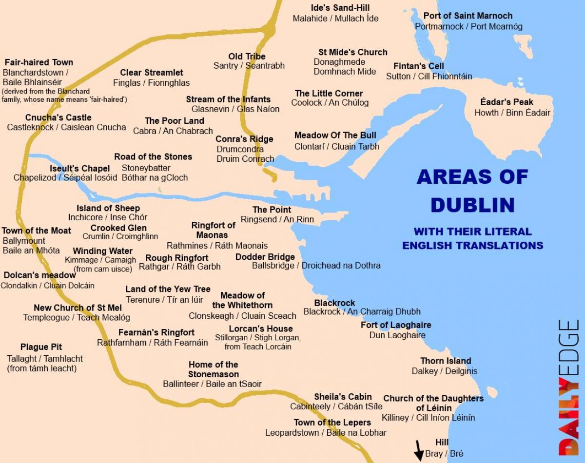 bản đồ của Dublin ngoại ô