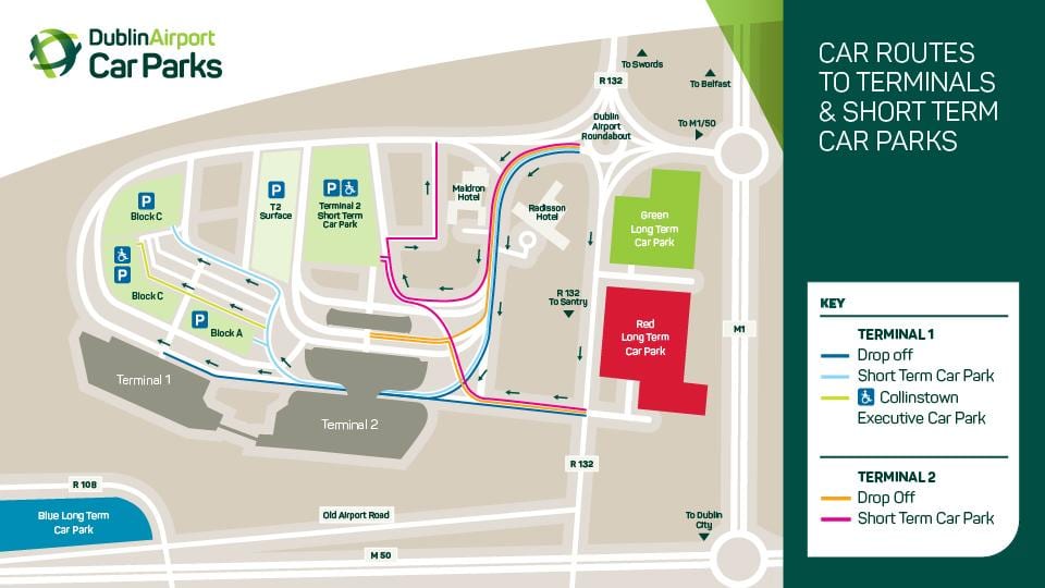 bản đồ của Dublin sân ga số 1