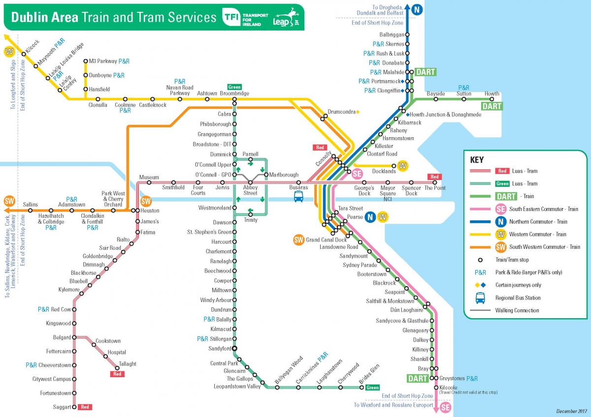 metro Dublin bản đồ