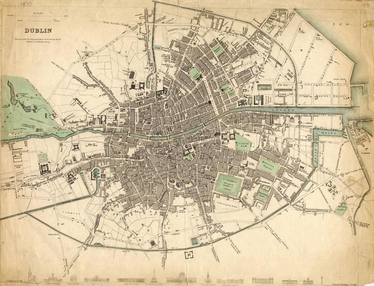 bản đồ của Dublin năm 1916