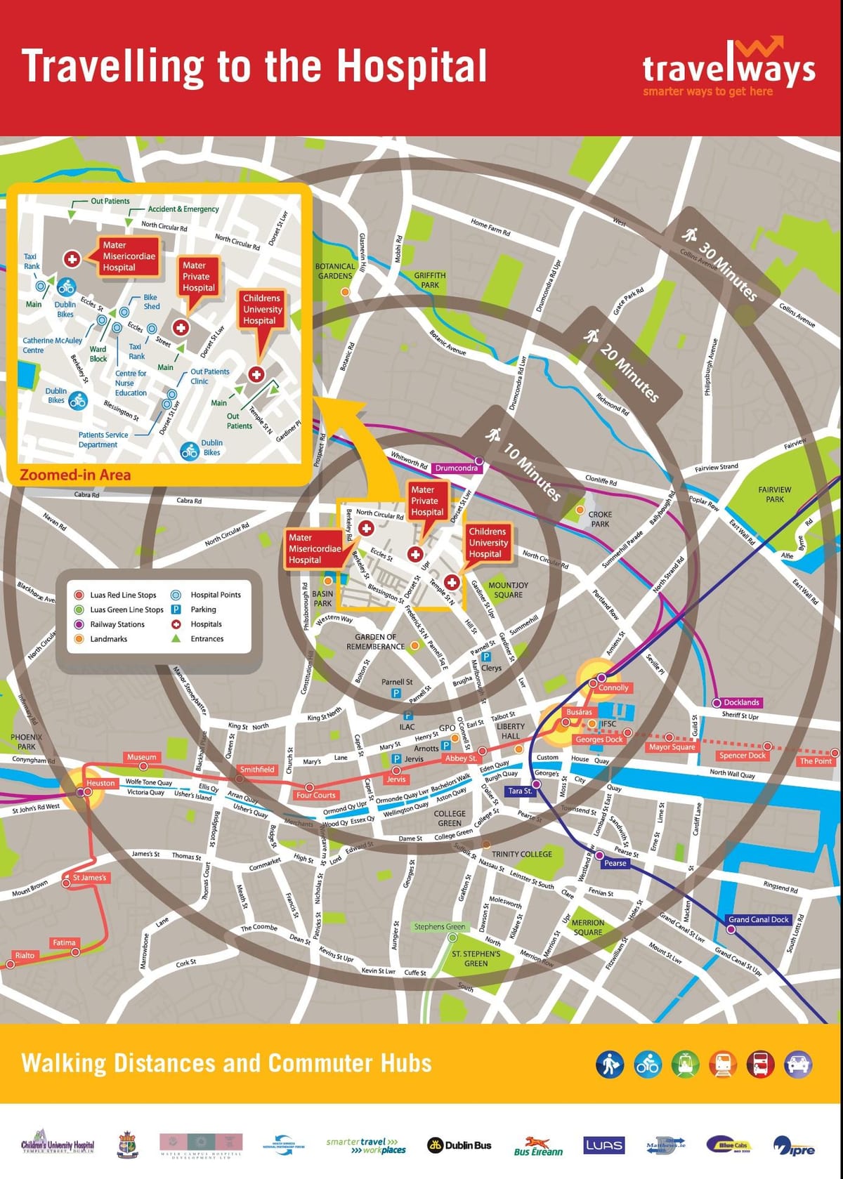 trường cũ bệnh viện Dublin bản đồ