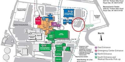 Bản đồ của bệnh viện Beaumont