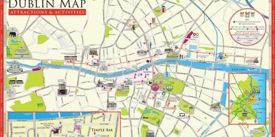 Bản đồ của Dublin điểm du lịch
