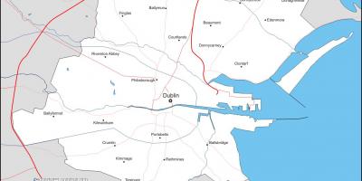 Bản đồ của Dublin khu phố
