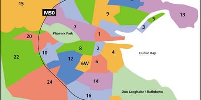 Bản đồ của Dublin vực