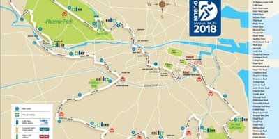 Dublin thành phố, bản đồ đường marathon