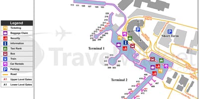 Bản đồ của sân bay Dublin