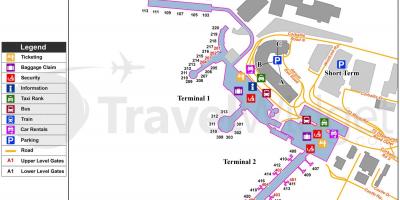 Bản đồ của sân bay Dublin