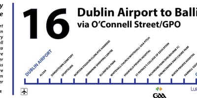 Xe 16 Dublin bản đồ