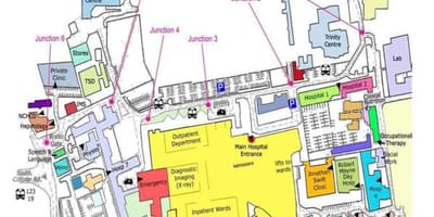 St James bệnh viện Dublin bản đồ